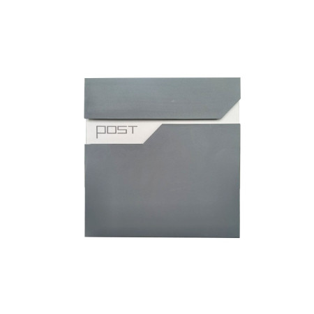 cutie postala din otel zincat argintiu cu gri antracit 370x365 mm