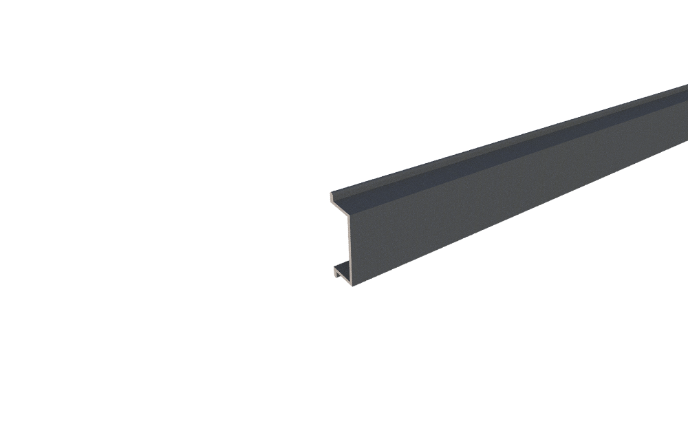 Profil inchidere stalp gard, 22x8mm, Aluminiu