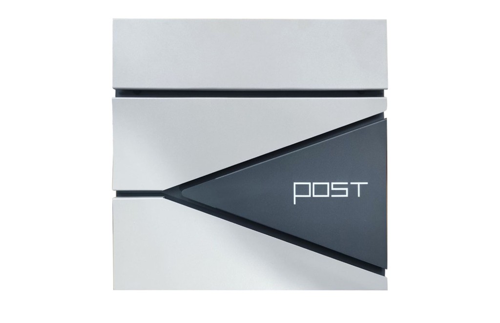 Cutie Postala din otel zincat argintiu cu gri antracit moderna 370x365 mm